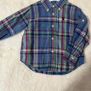Toddler boy Polo Ralph Lauren Plaid Button-Up Kids Shirt 18 months